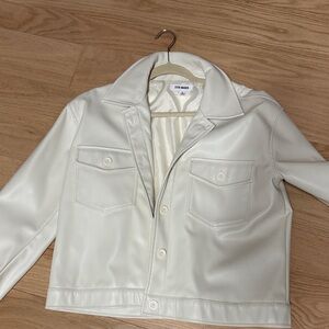 Steve Madden Cream Leather Jacket